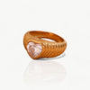 Zirconia Heart Gold Ring -Nahzhshop