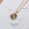 Vibrant Zirconia Initial Pendant Necklace