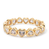 Golden Crystal Heart Charm Bracelets - nahzshop