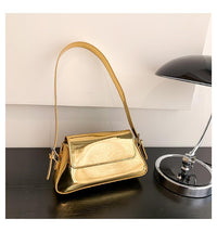 Metallic Flap Baguette Bag- Nahzshop