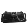 Chain Black Leather Bag- Nahzshop