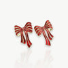 Charming Red Bow Earrings