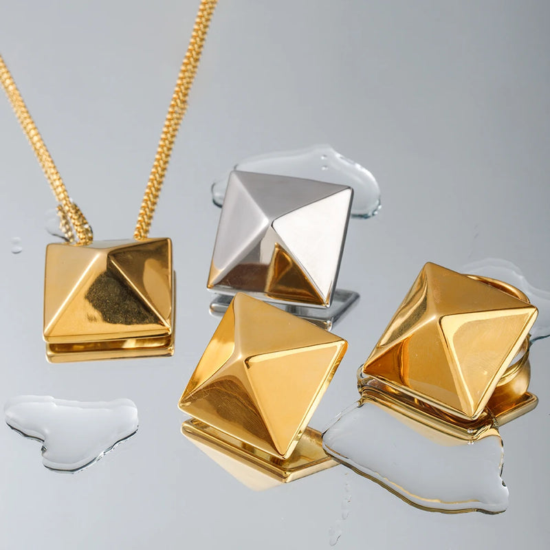 Square Pendant Necklace - Nahzshop - Nahzshop