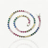 Romantic Rainbow Heart Zirconia Gold Necklaces