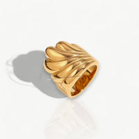 18K Gold Plated Wave Ring