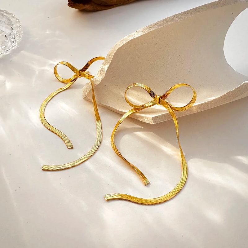 Long Bow Earrings - Nahzshop