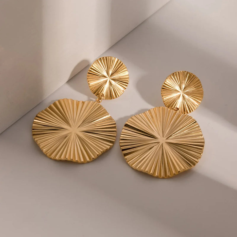 Double Disc Earrings - Nahzshop