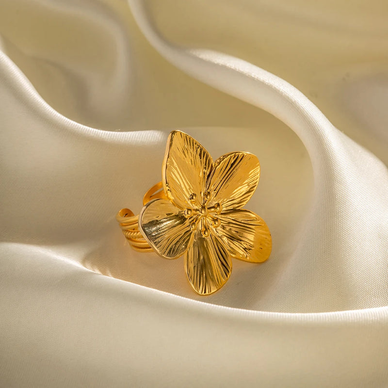 Flower Open Ring - nahzshop