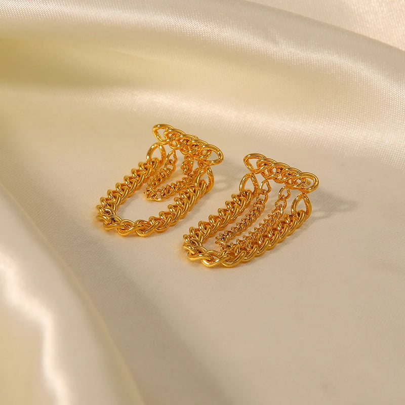 Chain Dangling Earrings- nahzshop