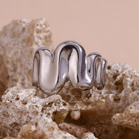 Silver Wave Ring - Nahzshop