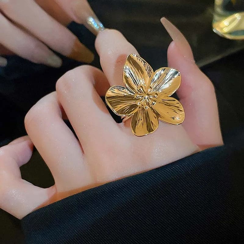 Flower Open Ring- nahzshop