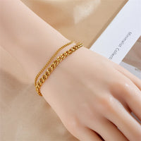 Gold Two Chain Bracelet- Nahzshop