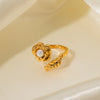 Pearl Flower Gold Ring - Nahzshop