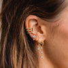 Lightning Bolt Cubic Hoops