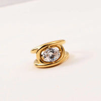 Bold Oval Stone Rings - nahzshop