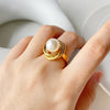 Pearl Flower Ring - Nahzshop 