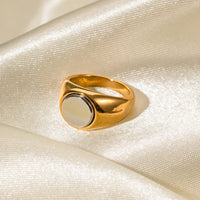 Two-tone Round Ring - Nahzshop