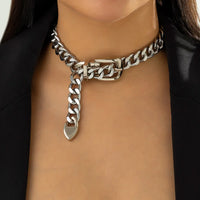 Silver Belt Shaped Chain Necklace- nahzshop