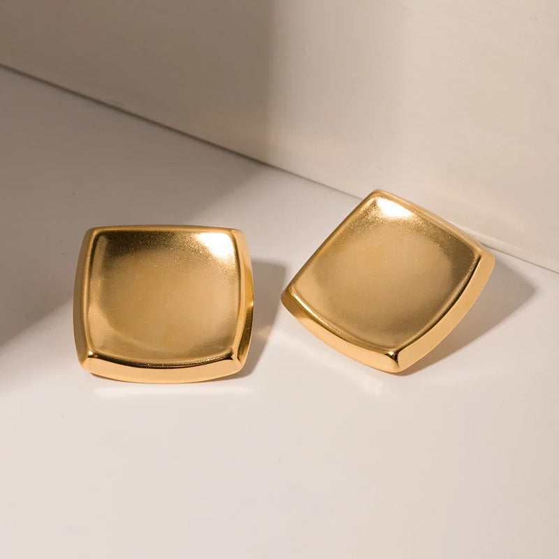 Bold Geometric Square Earrings