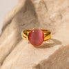 Gold Pink Stone Ring - Nahzshop