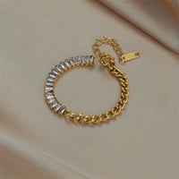 White Zirconia Chain Bracelet - Nahzshop