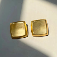 Bold Geometric Square Earrings - Nahzshop