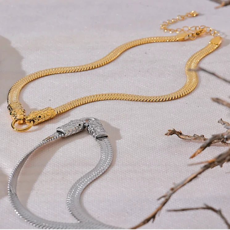 Snake Chain Choker Necklace - nahzshop