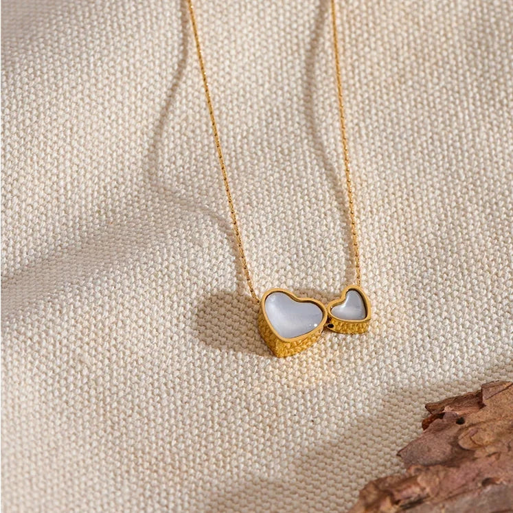 Romantic Gold Heart Pendant Necklace - nahzshop