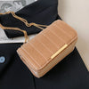 Khaki Velvet Chain Crossbody Bag - Nahzshop