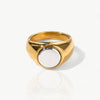 Two-tone Round Ring - Nahzshop