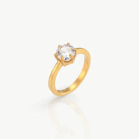 Simple Solitaire Ring - nahzshop