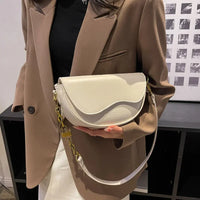 Oval White Sholder Bag - Nahzshop