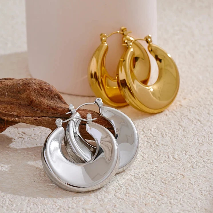 Bag Round Hoop Earrings -nahzshop