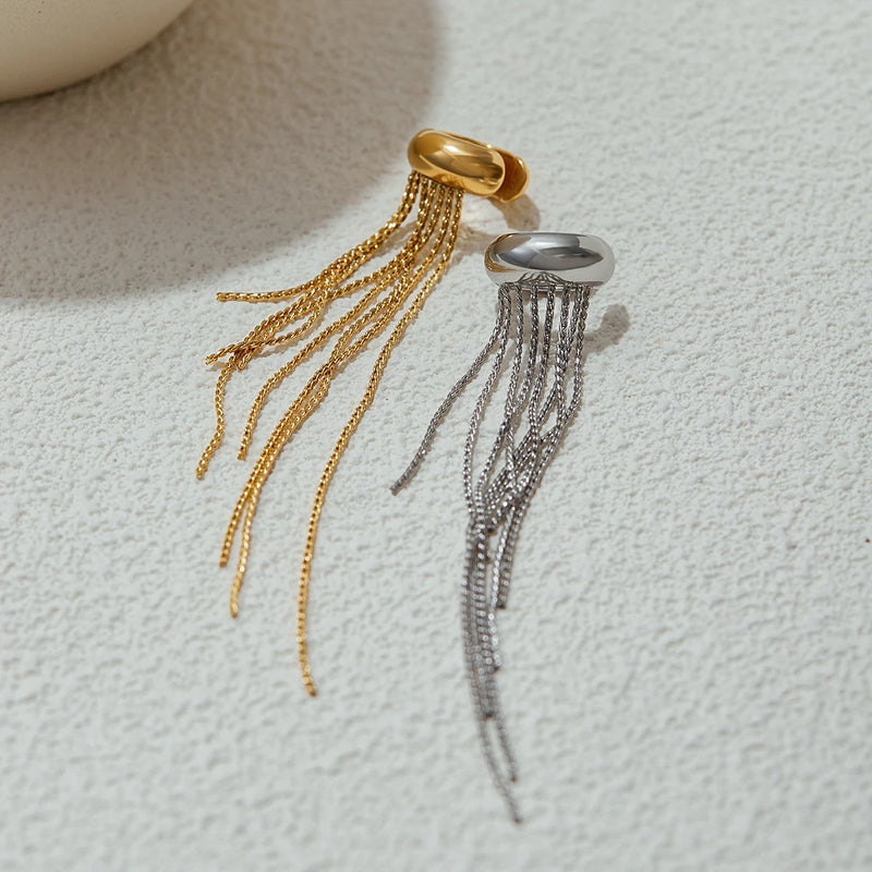 Long Tassel Drop Ear Cuff