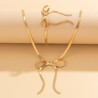 Bow Necklace and Bracelet Set- Nahzshop