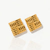 Square Ribbed Earrings - Nahzshop