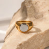 Two-tone Round Ring - Nahzshop