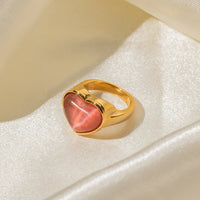 Pink Heart Stone Ring- Nahzshop