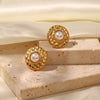 Gold Pearl Circle Earring- Nahzshop