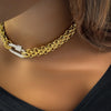 Double Chain Buckle Necklace