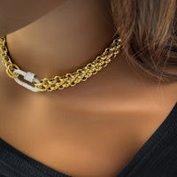 Double Chain Buckle Necklace