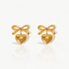 Heart Bow Earrings- Nahzshop