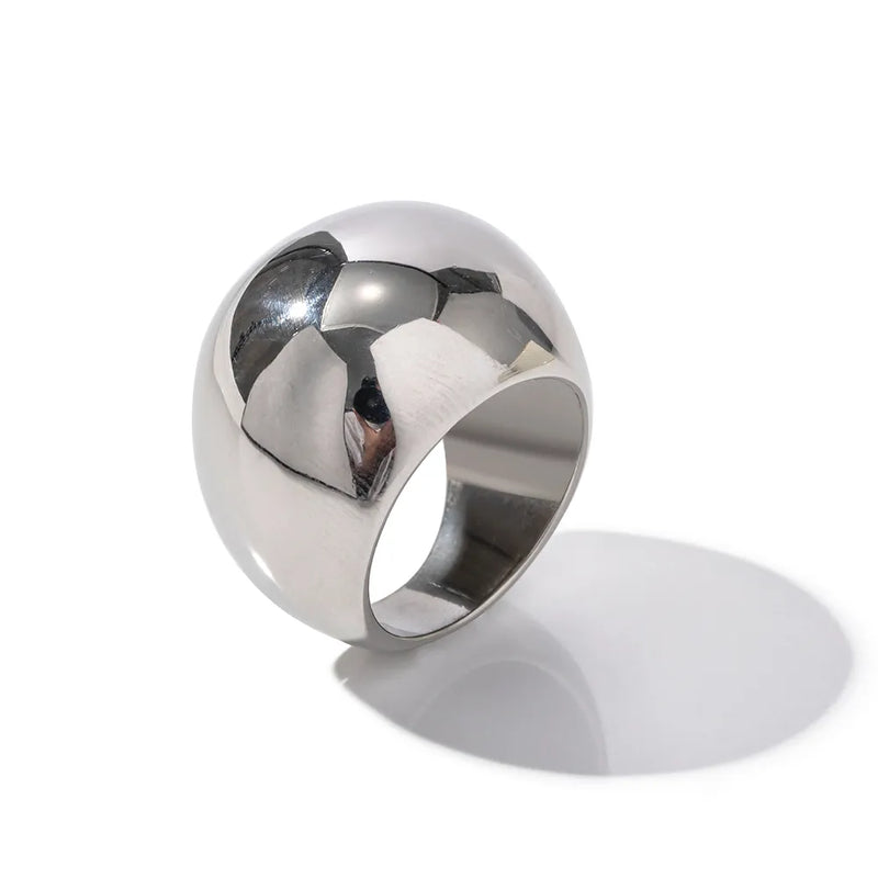 Silver Dome Ring - nahzshop