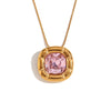 Radiant Zirconia Square Necklace - nahzshop