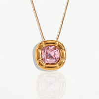 Radiant Zirconia Square Necklace - nahzshop