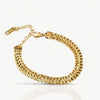 Double Spell Gold Color Thick Twist Chain Bracelet - Nahzshop