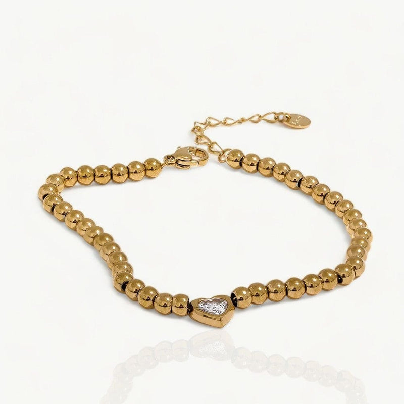 Beads Chain Heart Bracelet - Nahzshop