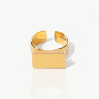 Gold Square Shape Ring - Nahzshop