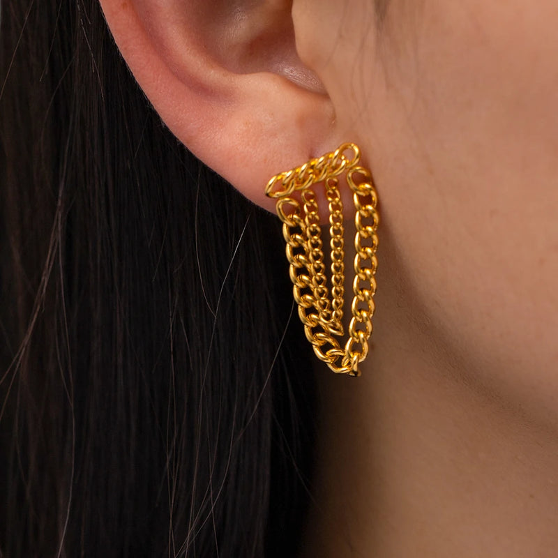 Chain Dangling Earrings- nahzshop