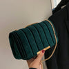 Green Velvet Chain Crossbody Bag - Nahzshop